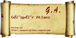 Gáspár Atlasz névjegykártya